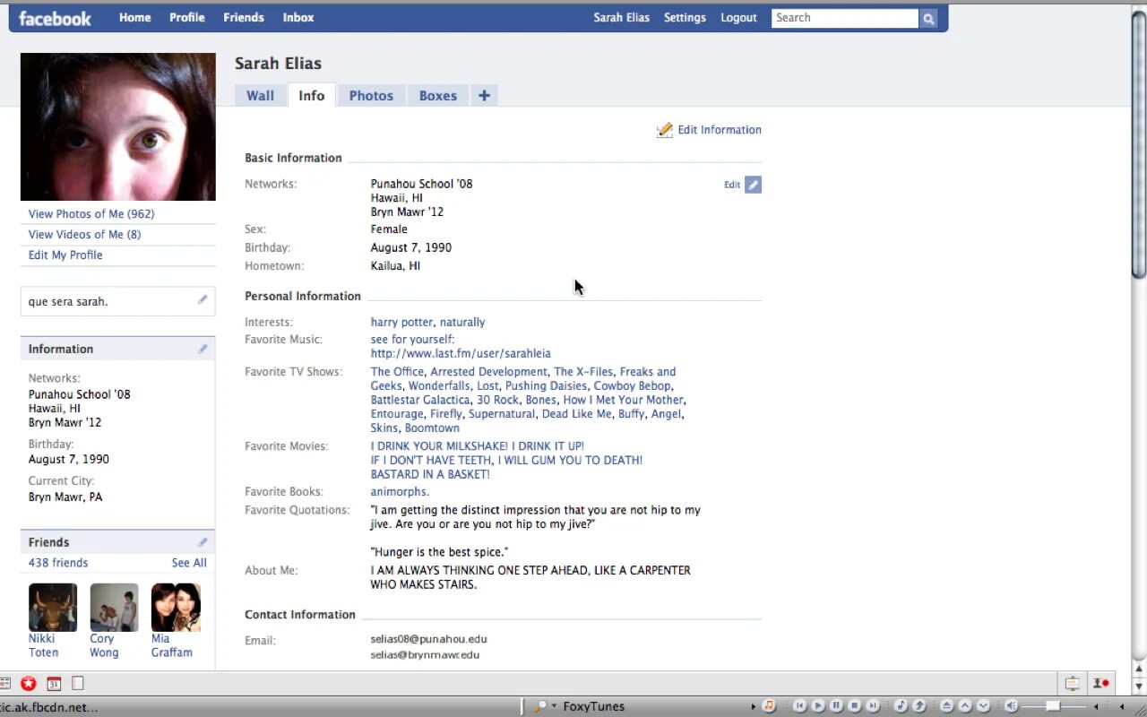 Profiles profile php profile id. Facebook profile. my facebook. facebook profile example. facebook 2009.