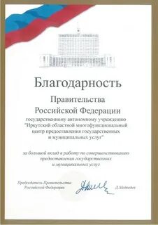 Благодарность правительства