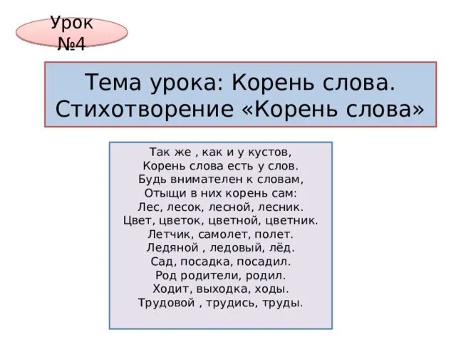 Корень слова ничего. Стих про корень. Корень слова тема урока. Стихотворение про корень слова. Стихотворение о корнях семьи.