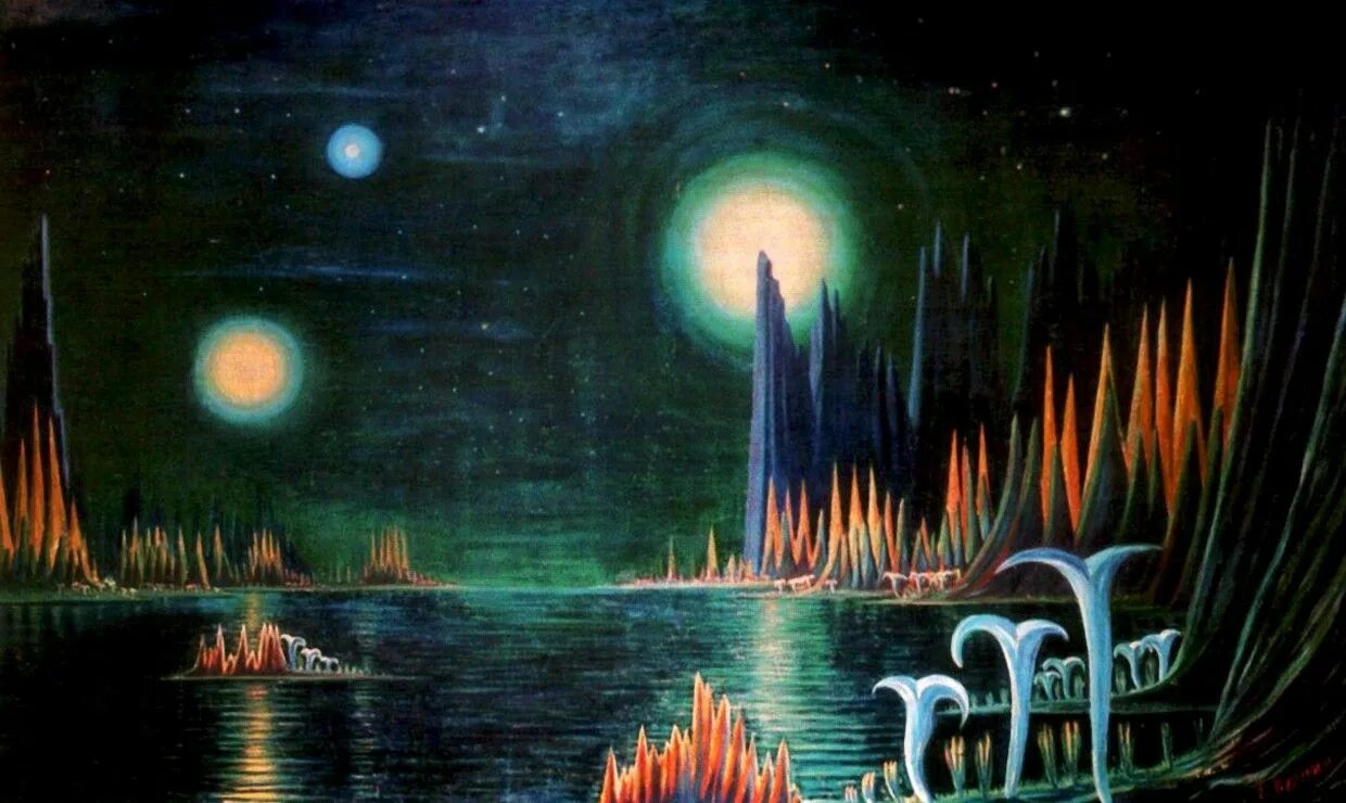 Георгия планета. Космическая живопись георгия курнина. Картины георгия курнин. Космическая живопись георгия курнина. Фантастический пейзаж в живописи.