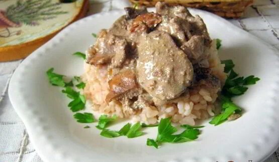 приготовления риса с печенью