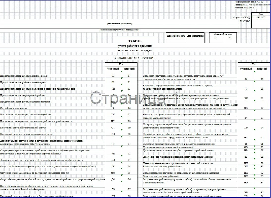 Коды для табеля учета рабочего времени т-13. Т-13 табель учета рабочего времени расшифровка сокращений. Обозначения в табеле учета рабочего времени т-13. Обозначения при заполнении табеля учета рабочего времени. Как обозначается отпуск без сохранения заработной платы