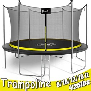 Doufit 10FT Trampoline , Outdoor Large Recreational Trampoline , ASTM Approved F