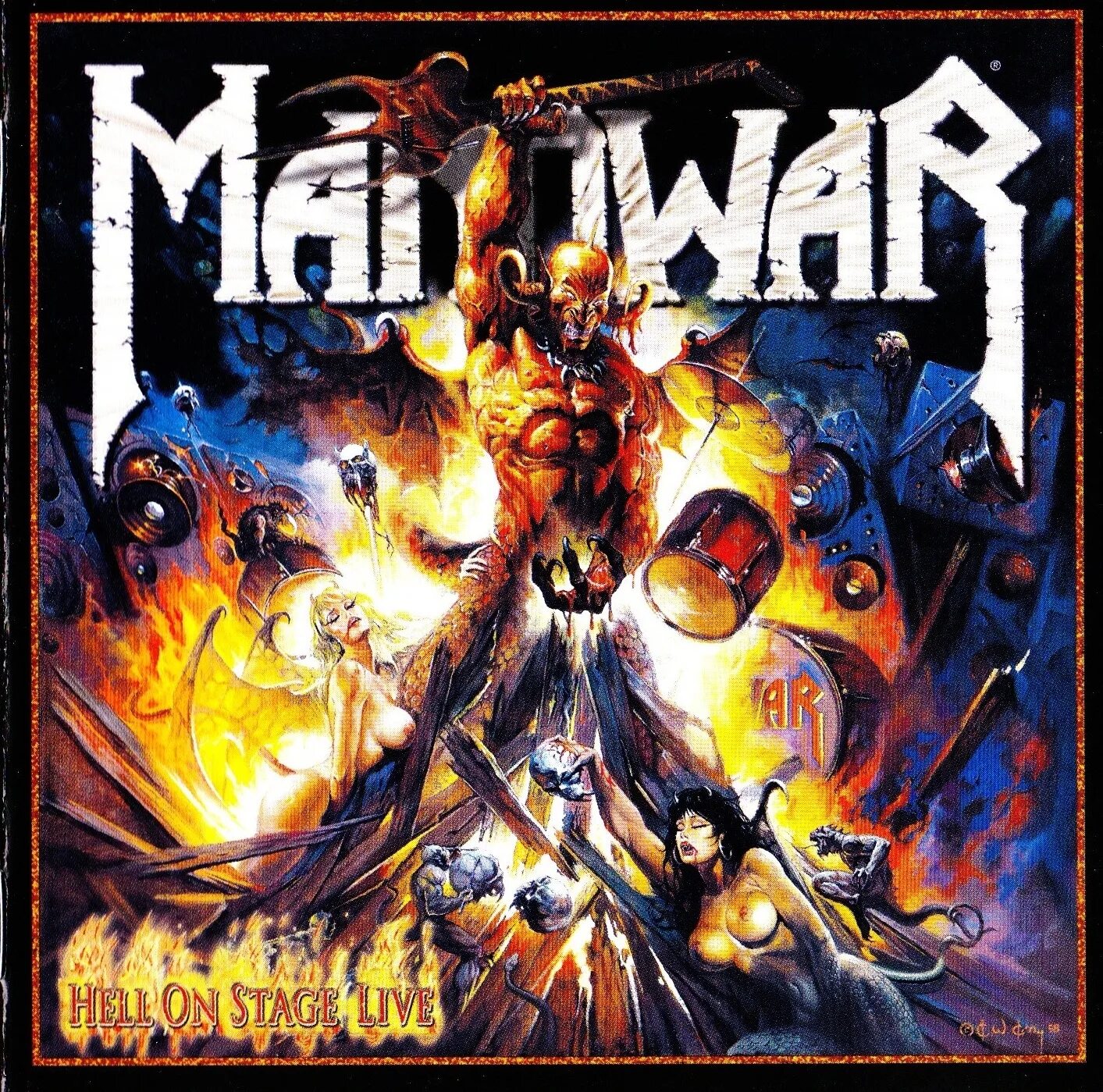Manowar альбомы. Мановар обложка 1999. manowar 1999 hell on stage live. hell on stage live manowar. группа manowar обложки.