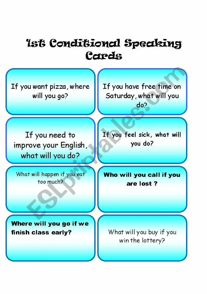 1st conditional speaking Cards. First conditional speaking Cards. First conditional вопросы. Карточки second conditionals.