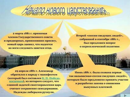 Начало нового царствования