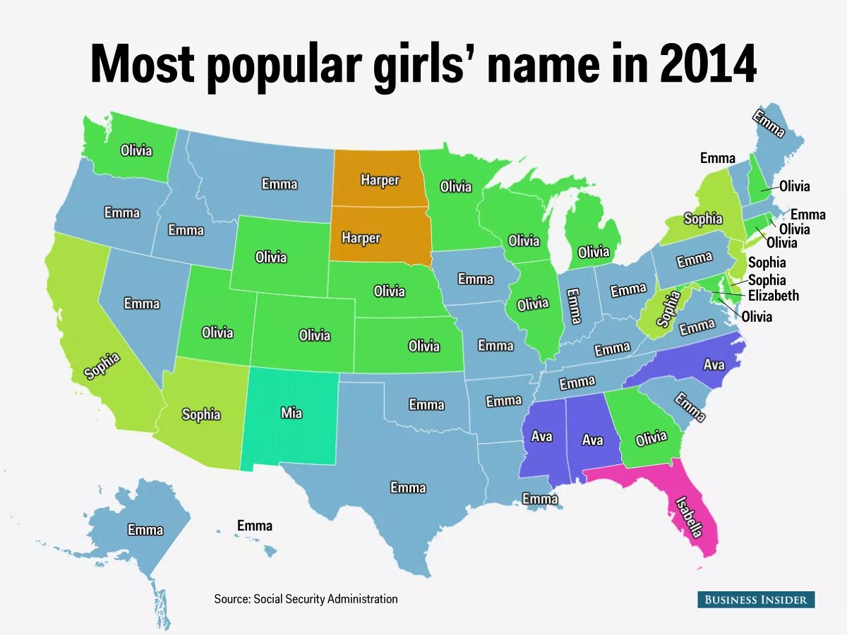 Popular names. World popular names. Американские имена женские по Штатам. Popular names in USA.