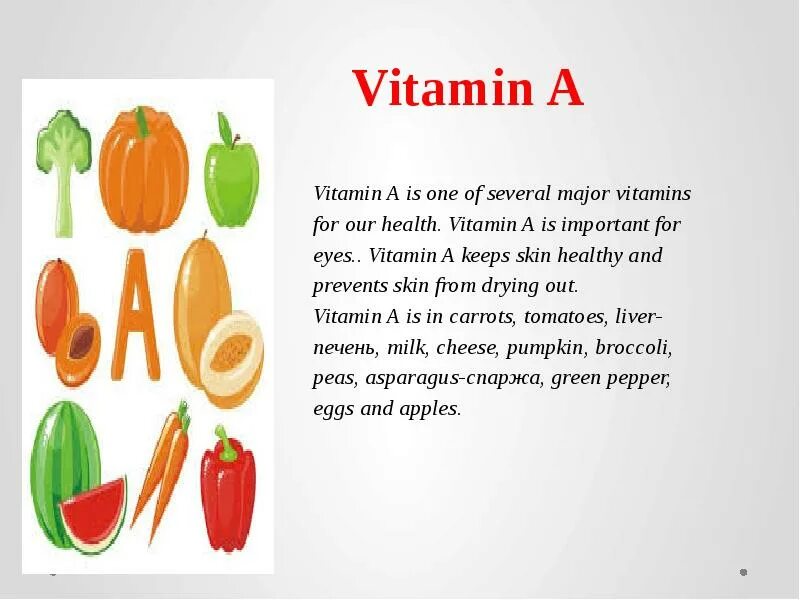 Витамины презентация. Витамины на английском. Vitamin a презентация. Витамины тема кратко. Проект еда по английскому языку 4 класс