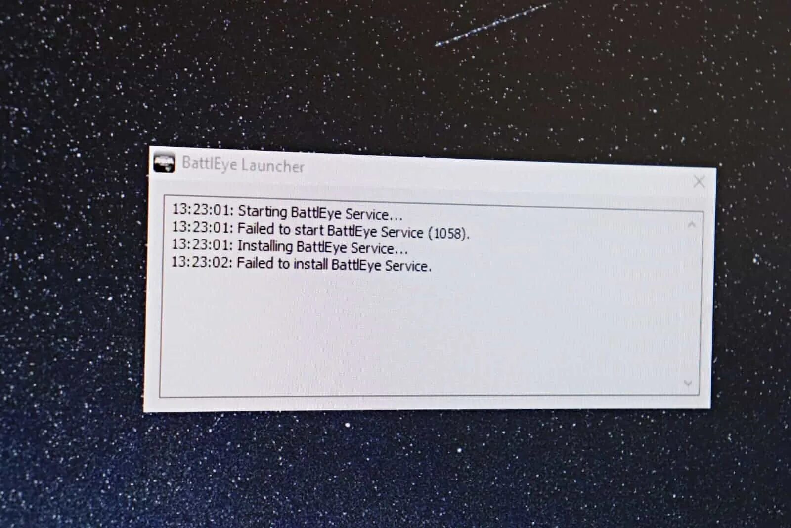 Ошибка BATTLEYE как исправить. BATTLEYE service. Failed to install BATTLEYE service (4, 5).. BATTLEYE Launcher starting BATTLEYE service.