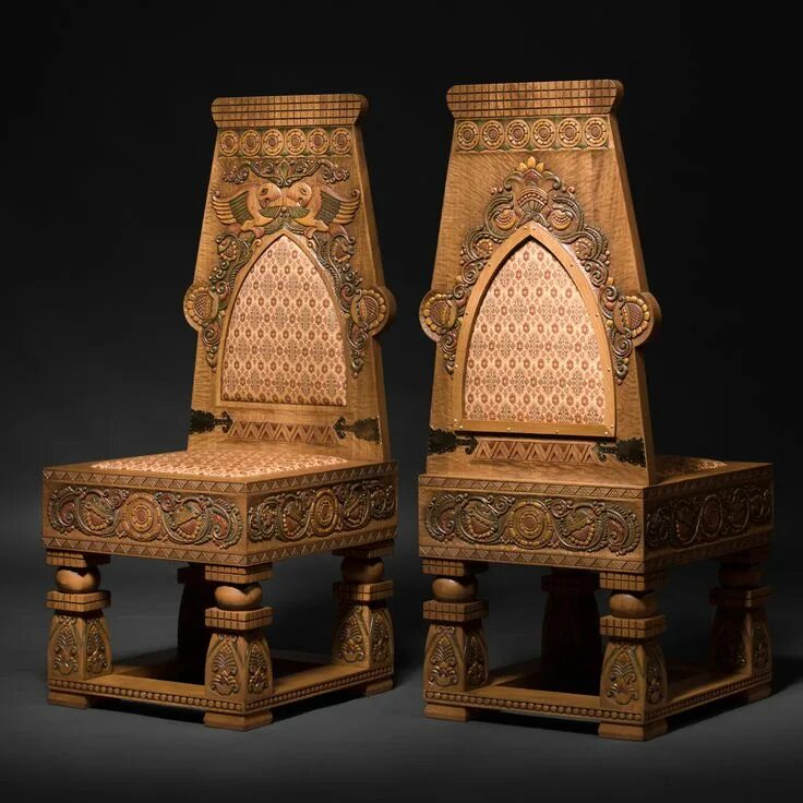 Мебель в русском стиле талашкино абрамцево. Russian chair. Кресло кабинетное классика 19 век. Стул в русском стиле современный. Абрамцево буфет неорусский стиль.