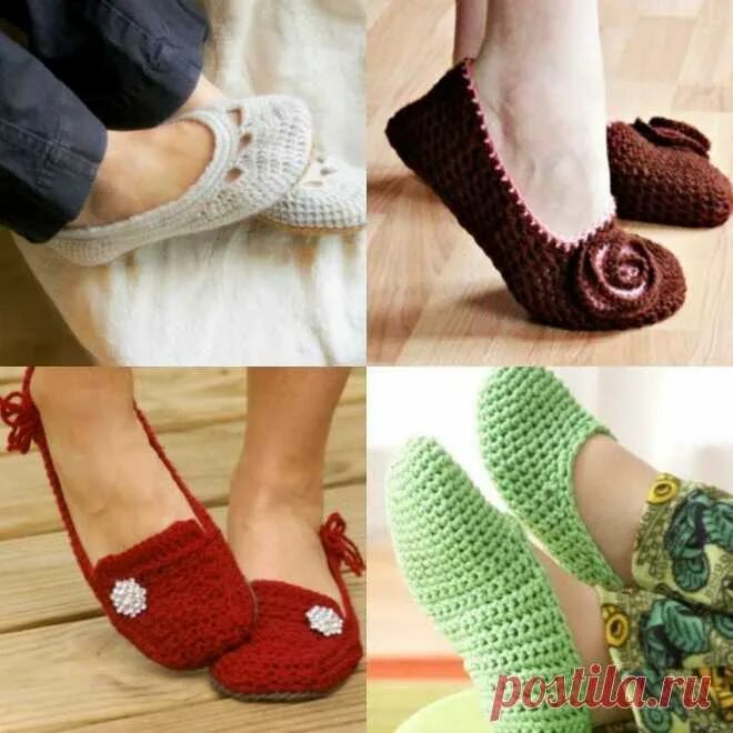 Вязание своими руками самое интересное для женщин. Необычные вязаные тапочки. Красивые вязаные тапочки. Следики вязаные крючком.. Вязаные подследники крючком.