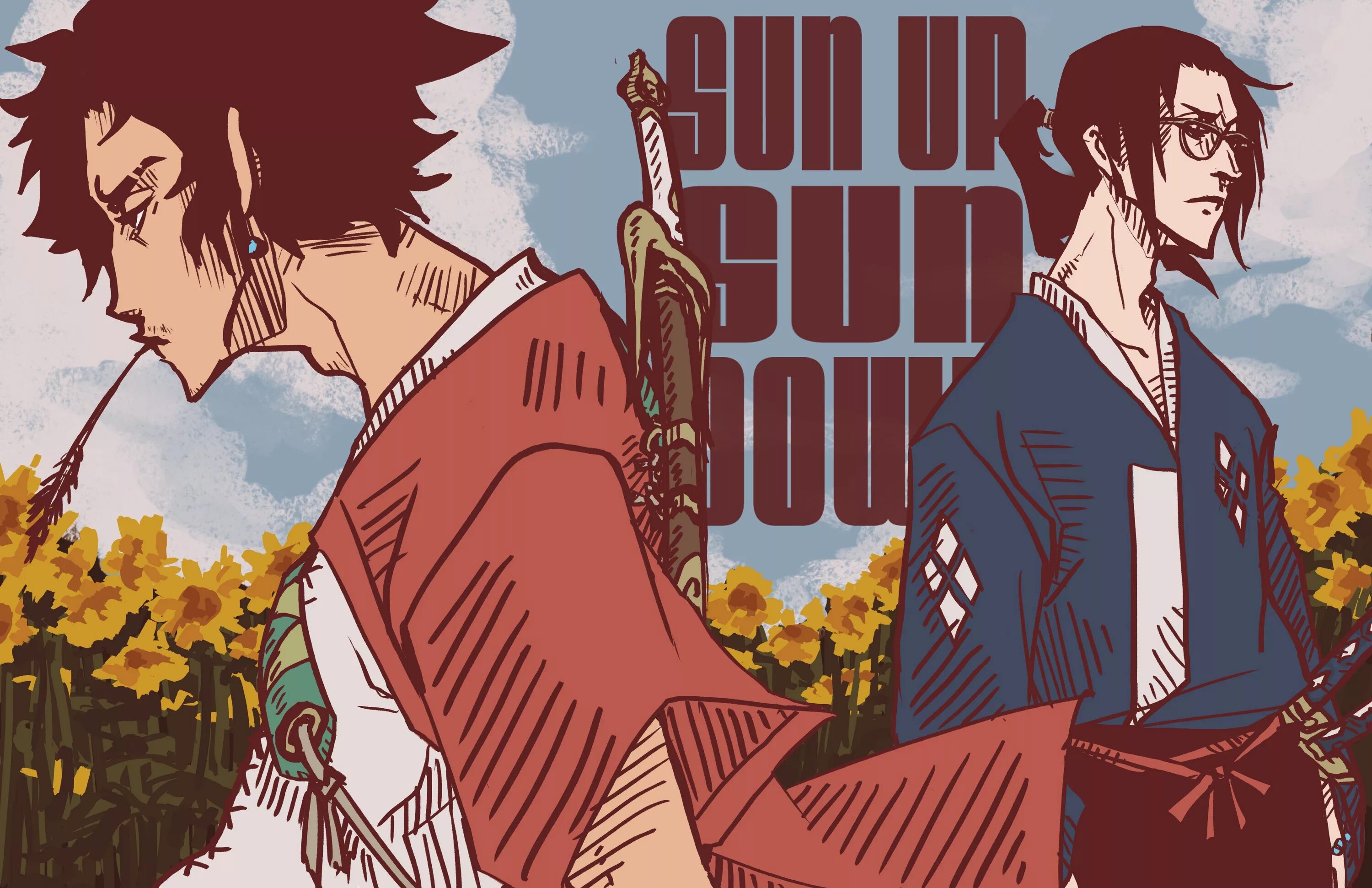 Самурай пахнущий подсолнухами. Samurai champloo дзин. самурай чамплу дзин.
