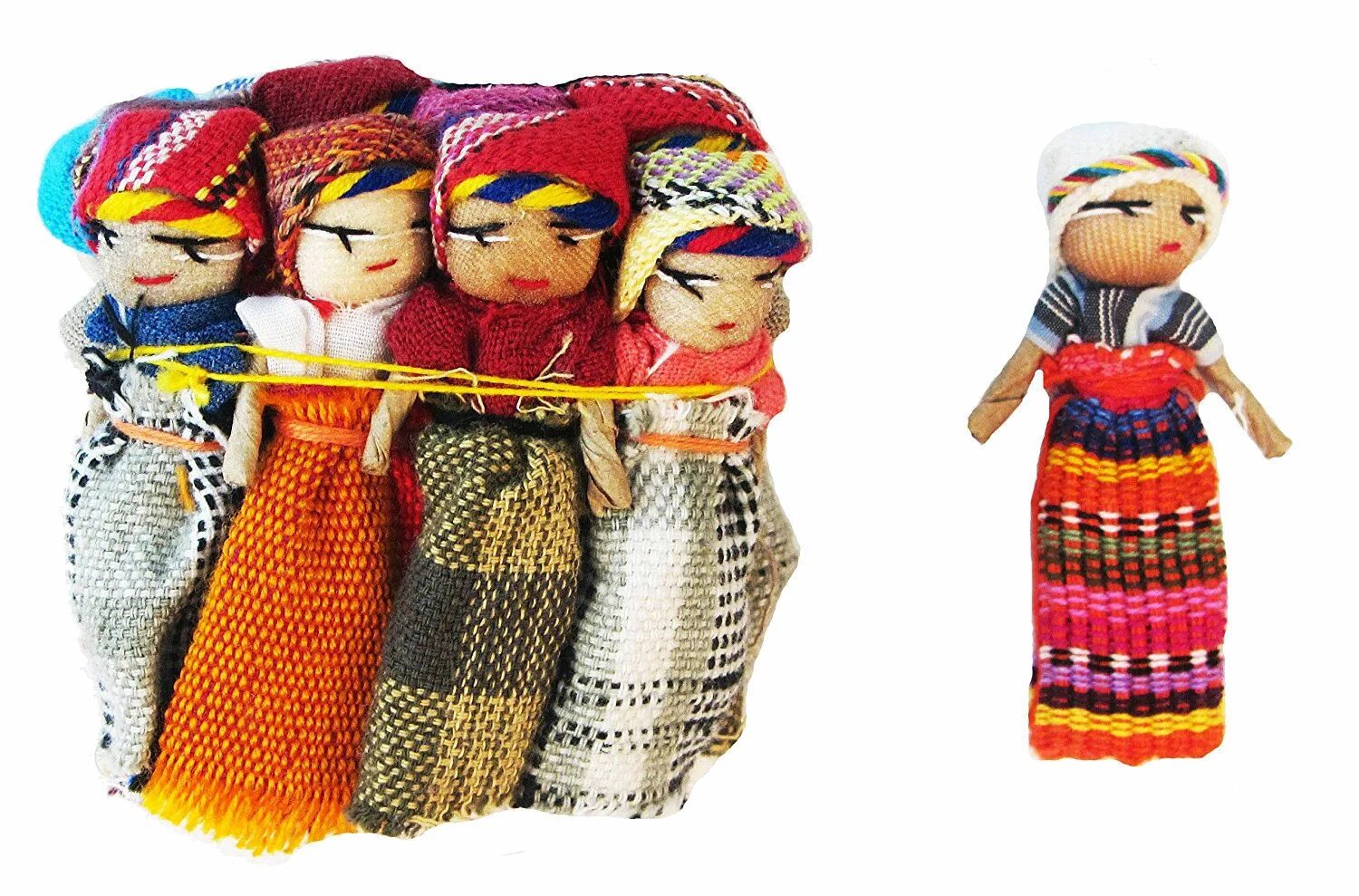 Гватемальские куклы. Американская Национальная кукла. Куклы забот.