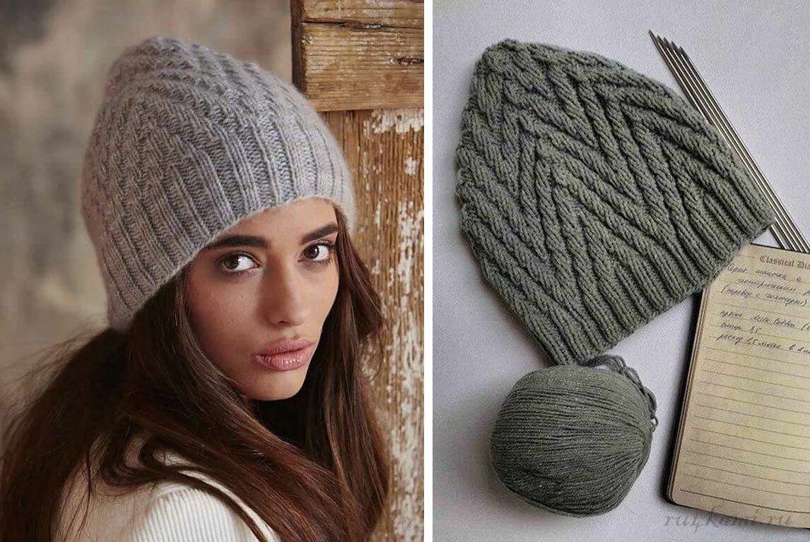 Мк вязание женской шапки
