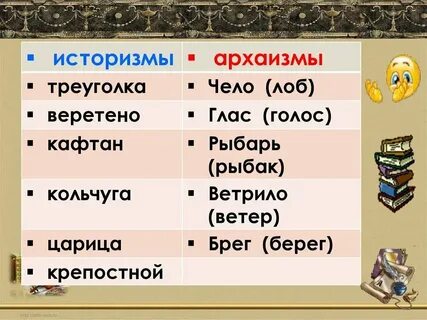 Чем отличаются историзмы от архаизмов примеры
