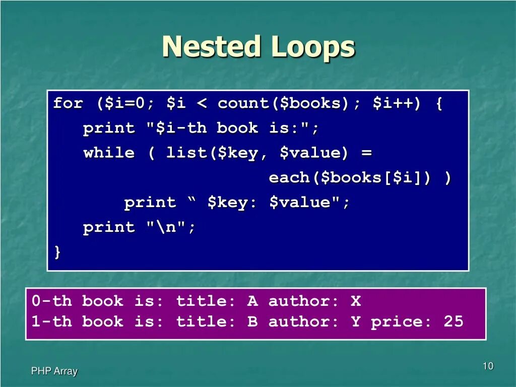 Nested join. Nested loops. nested loops sql. длина массива php. индексный массив php.