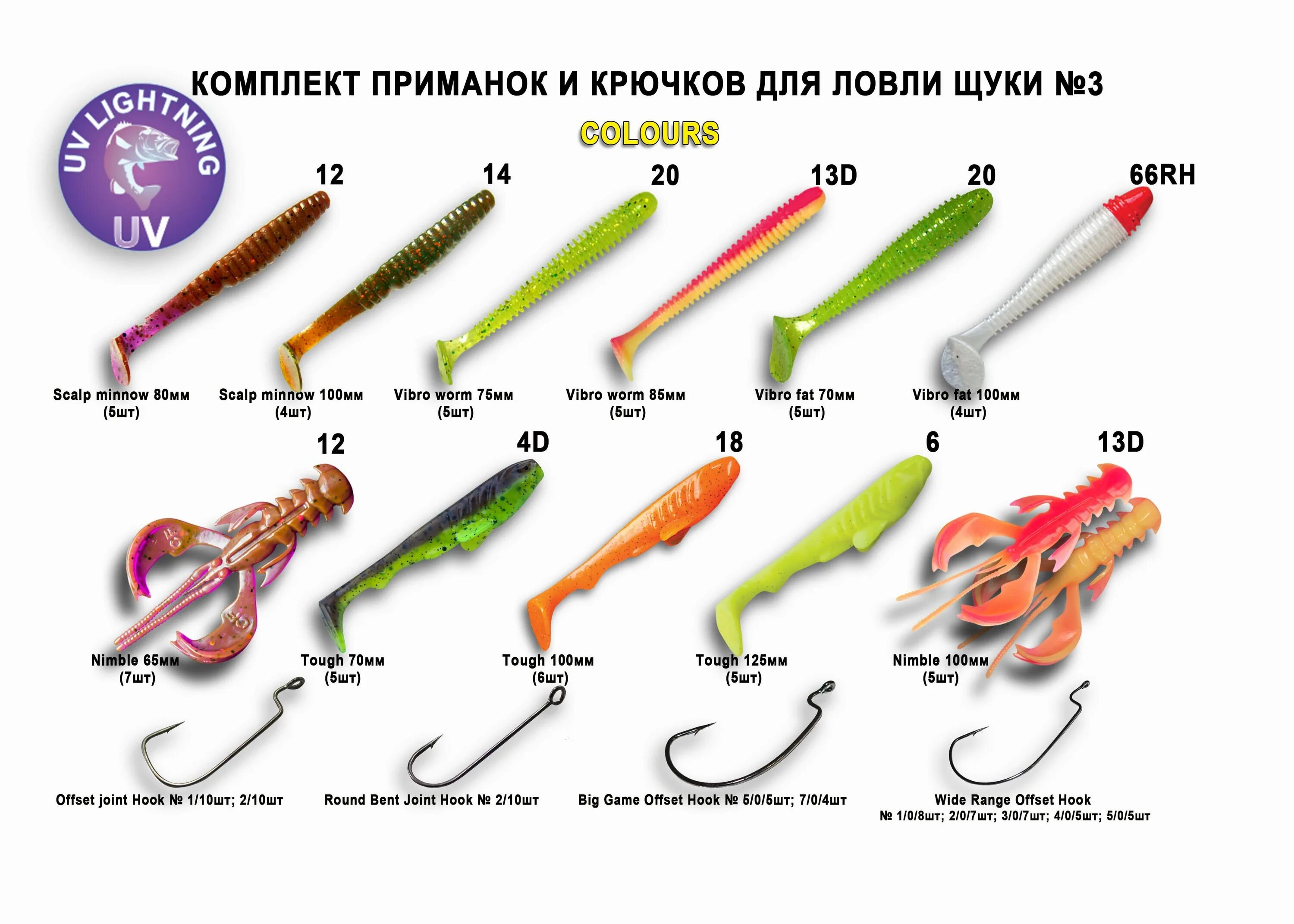 Спиннинг для ловли щуки и окуня. Набор силиконовых приманок+ джиг головка SPRO "ready 4 Fish Kit g 5 см". Офсетный крючок 2 рыболовный размер. Офсетные крючки для наживки 50мм. Название силиконовых приманок для спиннинга.