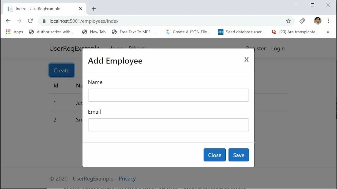 Bootstrap popup. Bootstrap modal.