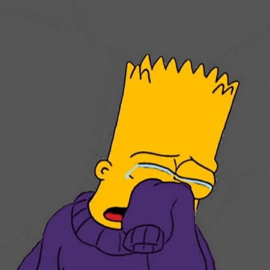 Люблю депрессию. Барт с разбитым сердцем. Печальные аватарки. Грустные мультяшки. Стильные обои на телефон.