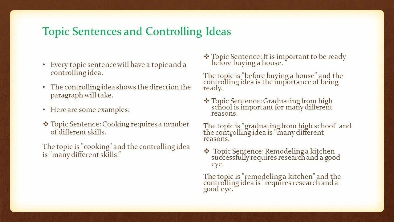 Топик Сентенс примеры. Topic sentence and controlling idea. Topic sentence examples. Controlling idea. Writing topic sentences