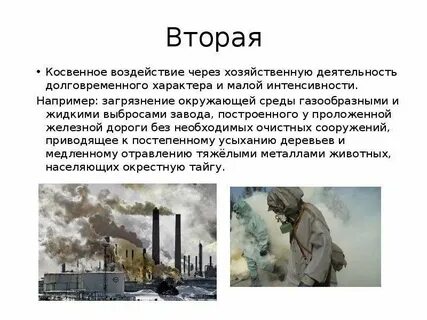Косвенные воздействия на окружающую среду