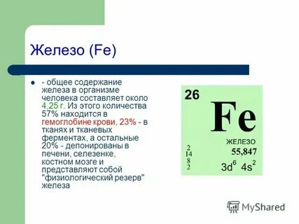Fe 2 число электронов