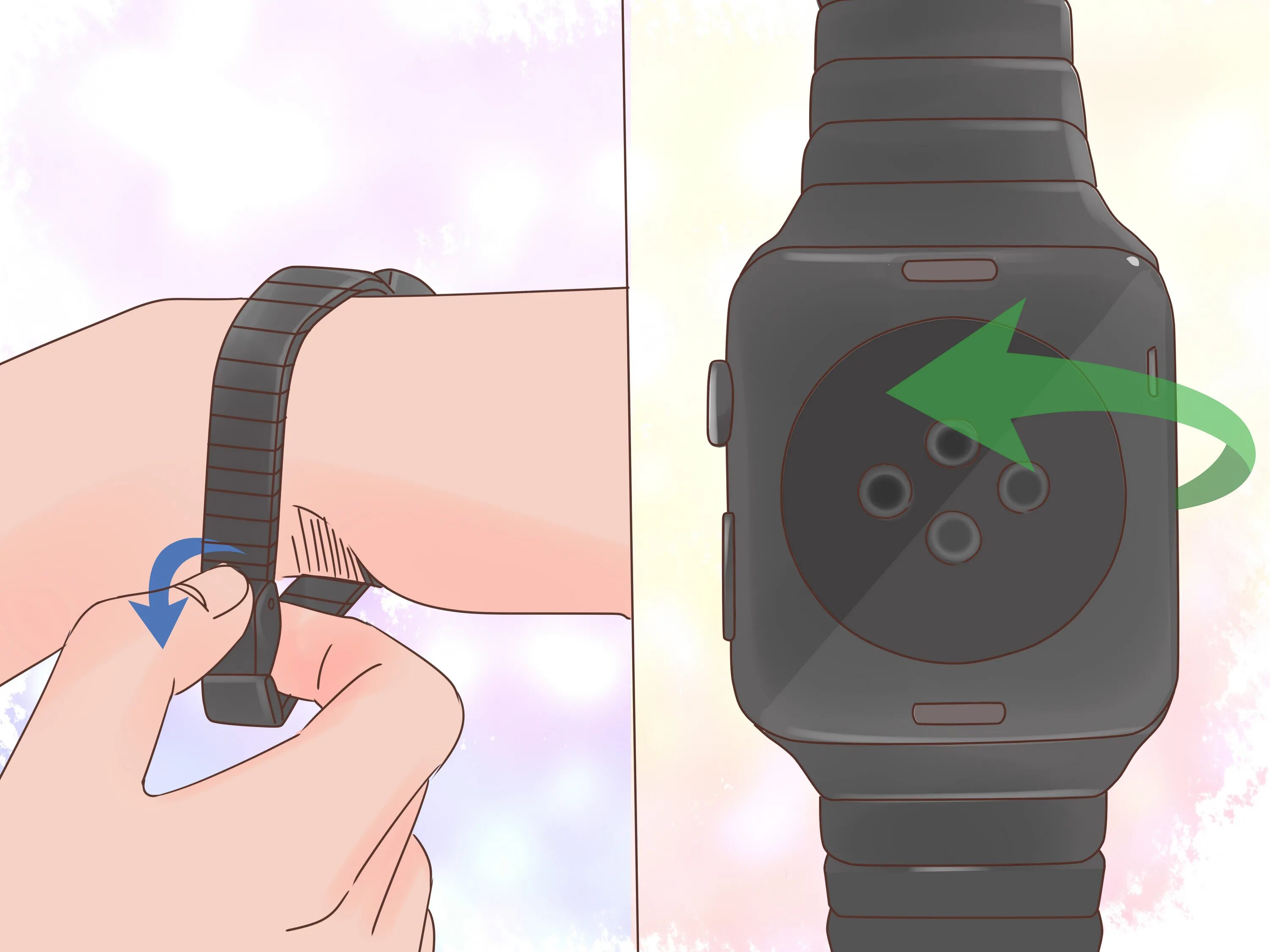 Как снимать ремешок smart watch. Ремни на часы эпл с рисунками. снять ремешок с apple watch. снятие ремешка эппл вотч. кнопка съема ремешка apple watch.
