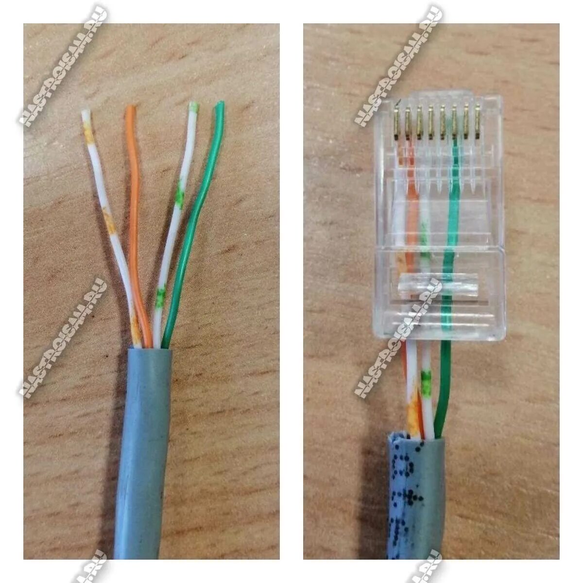 Rj45 4 жилы. Обжим четырехжильной витой пары RJ-45. Обжать коннектор RJ-45 4 провода. Обжим проводов RJ-45 4 жилы. Обжимка витой пары RJ 45 2 пары.