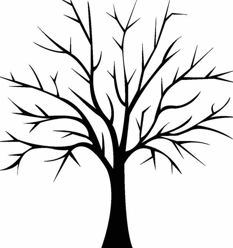 Дерево шаблон распечатать формат а4 Free Printable Tree Coloring Pages For Kids Tree coloring page, Summer coloring