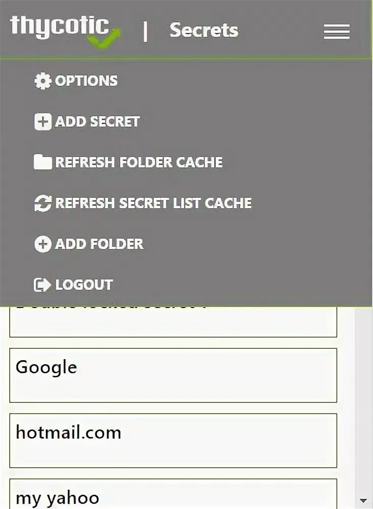 List cache. List cache