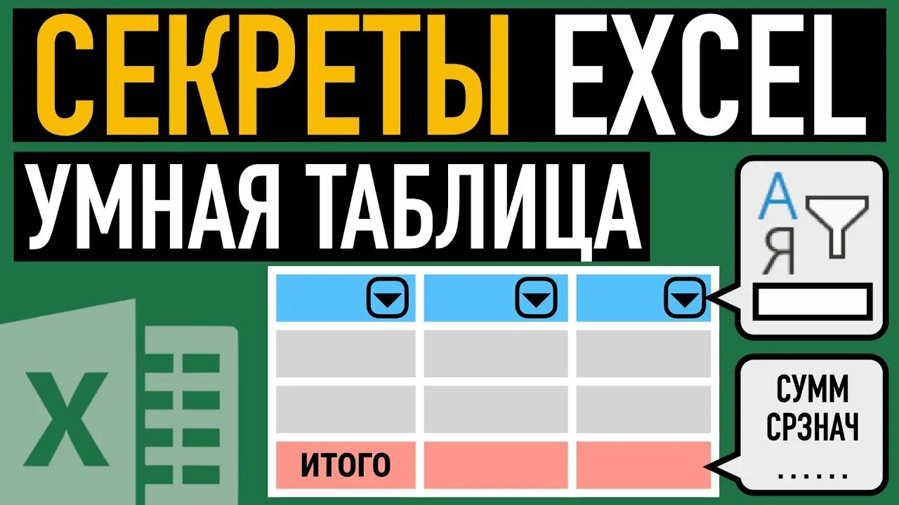 Умная таблица в Excel ➤ Секреты эффективной работы - YouTube