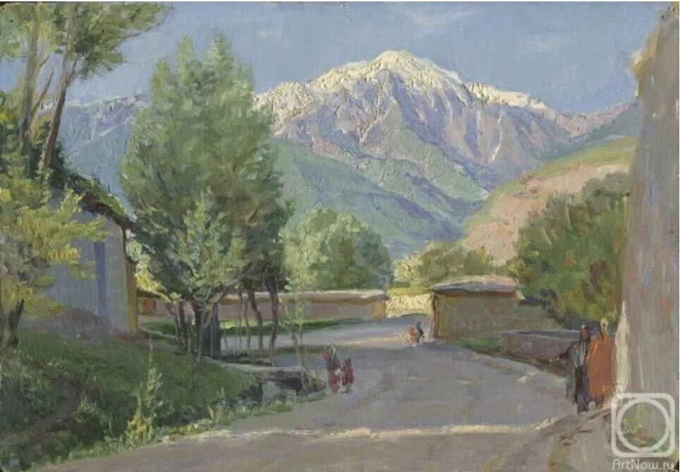 Кишлак нарисовать. Чимганские горы бричмулла. художник владимир петров узбекистан. кишлак узбекистан акварелью. живопись пейзаж кишлака в узбекистана.