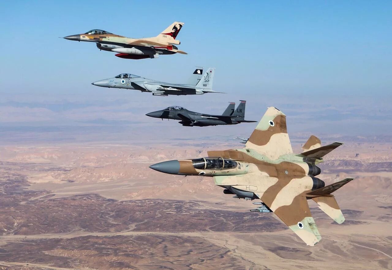 Самолеты ВВС Израиля. F16 ВВС Израиля. 253 Эскадрилья ВВС Израиля. F-16 Israeli. Атака боевых самолетов