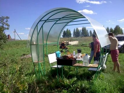Беседка из поликарбоната своими руками