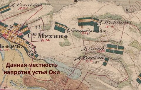 Карта менде нижегородской губернии 1850 с привязкой