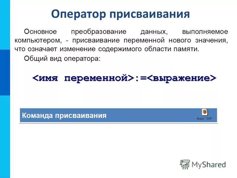 При присваивании всегда изменяется