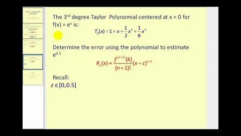 Error bound