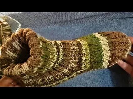 Вязание носка двумя спицами видео