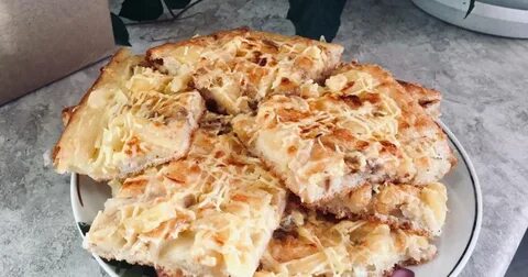 Пицца с ананасами слоеное тесто