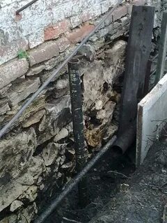 Просел угол фундамента