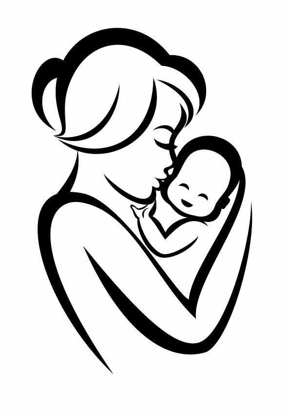 Мамина черен. Трафарет мама с ребенком. Рисункина день етери. Изображение матери и дитя. Рисунок ко Дню матери.