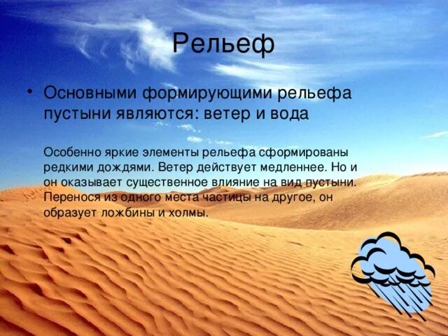 Пустыня краткое описание природной зоны