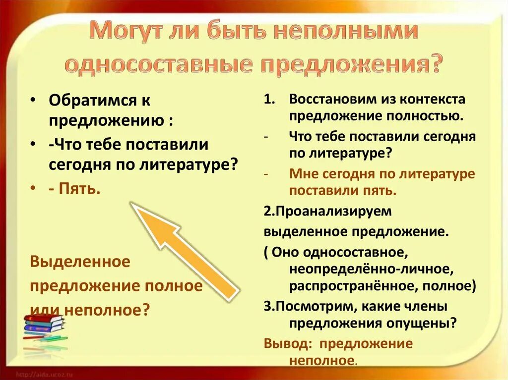 Односоставные предложения и неполные предложения. Односоставные предложения могут быть неполными. Полное и неполное предложение. Может ли односоставное предложение быть неполным. Предложение содержит неполные предложения