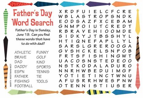 Free Printable Word Search For Father's Day - Word Search Printable