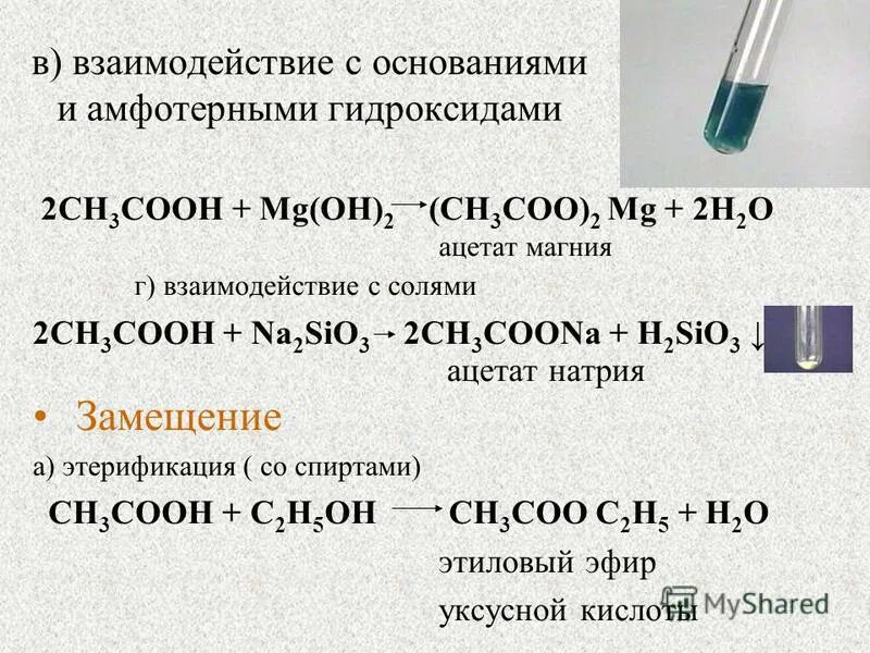 Ацетат магния и гидроксид калия