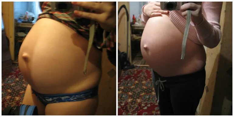 Шевеления на 33 неделе. Маленький живот. Животы беременных двойней.
