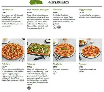 Pizza express меню