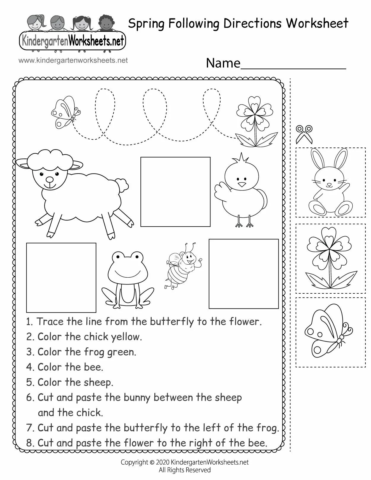 Spring worksheets for kids