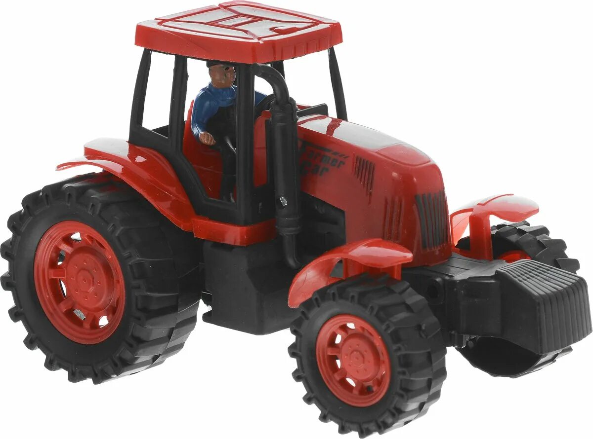 Трактор Junfa Toys 798-a11 20 см. Трактор Shantou Gepai Farmer Truck (798-a11) 19 см. 44785 "Крепыш", трактор-экскаватор. Красный трактор Полесье. Игра красный трактор