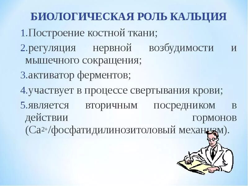 В каких процессах участвует кальций